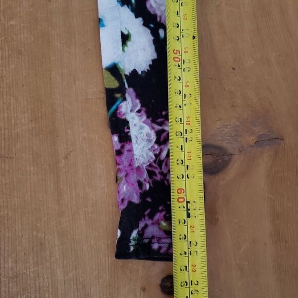 BCBG MaxAzria XSmall Long Sleeve Purple Blue Floral V-neck Bodycon Tori … - Picture 9 of 12